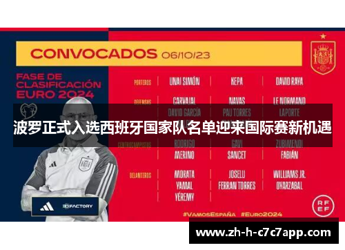 波罗正式入选西班牙国家队名单迎来国际赛新机遇